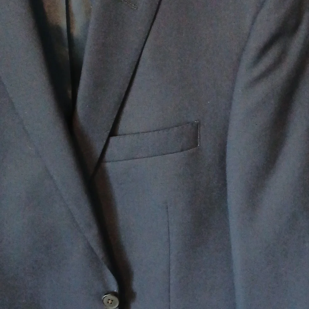 Nordstoms Tech-Smart Men's Navy Blazer, 2 Button, Single Breast Pocket, Size 40S - Picture 5 of 8